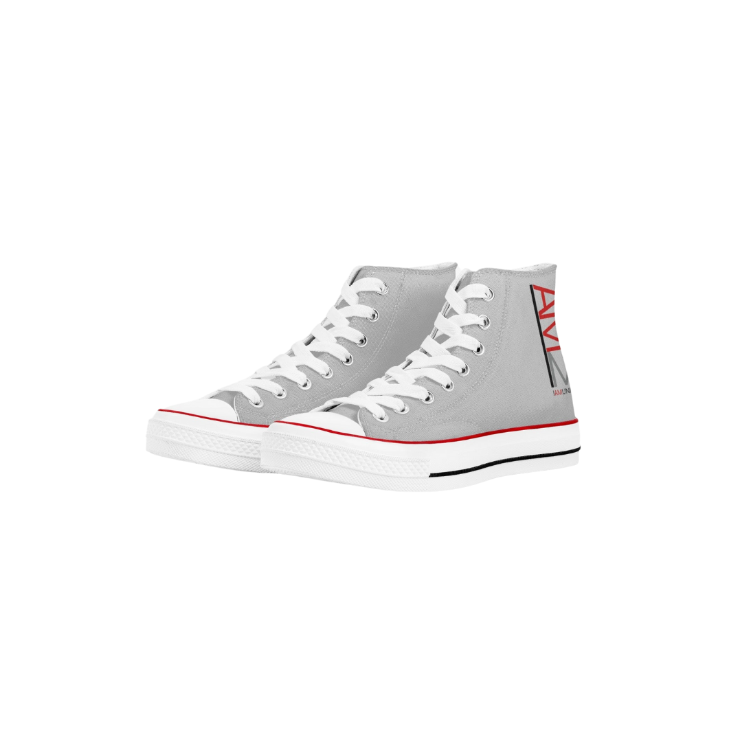 New High-Top Canvas Shoes - White