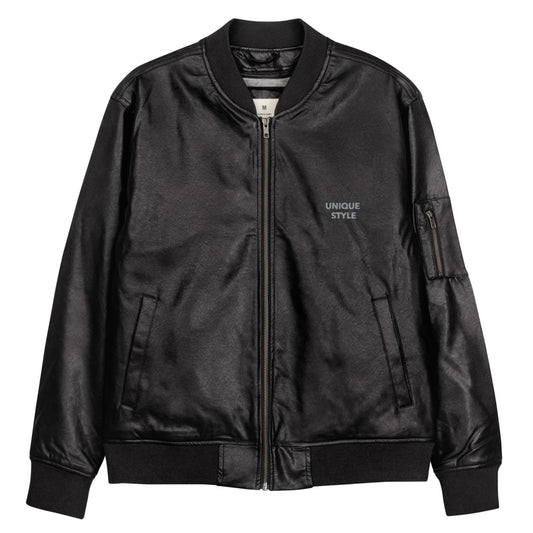 Leather Bomber Jacket